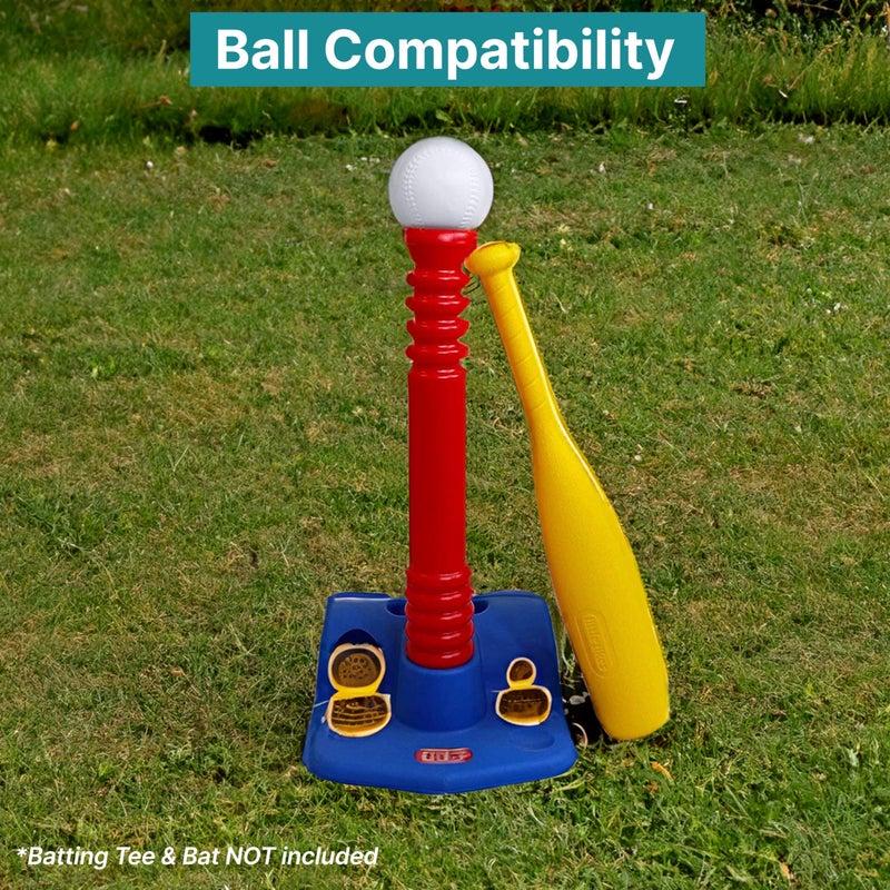 Botabee Toddler & Little Kids Replacement T Ball Baseball Balls - Oversized Tballs for Little Tikes TotSports T-Ball Set - 6 Set - Safe and Durable Design for Early Baseball Skills Development - Image 2